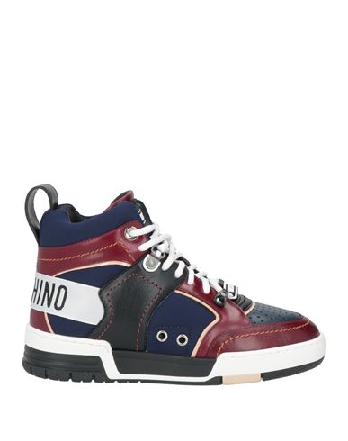 Moschino Woman Sneakers Navy Size 8 Textile Fibers In Navy Blue