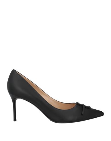 Baldinini Woman Pumps Black Size 11 Calfskin In Black