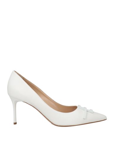 Baldinini Woman Pumps White Size 11 Calfskin In White