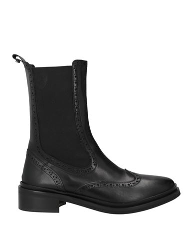 Baldinini Woman Ankle Boots Black Size 7 Calfskin In Black
