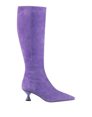 Baldinini Woman Boot Purple Size 8 Leather In Purple