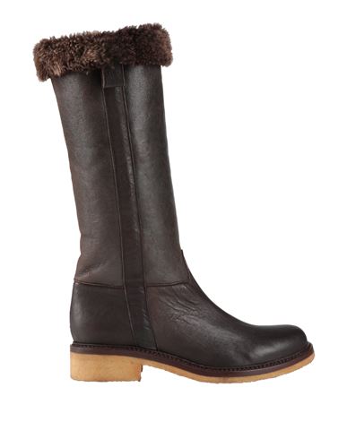 Sartore Woman Boot Dark Brown Size 6.5 Leather In Brown