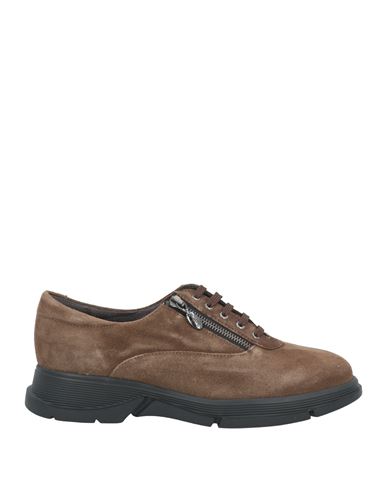 SCHOLL SCHOLL WOMAN LACE-UP SHOES CHOCOLATE BROWN SIZE 11 LEATHER 