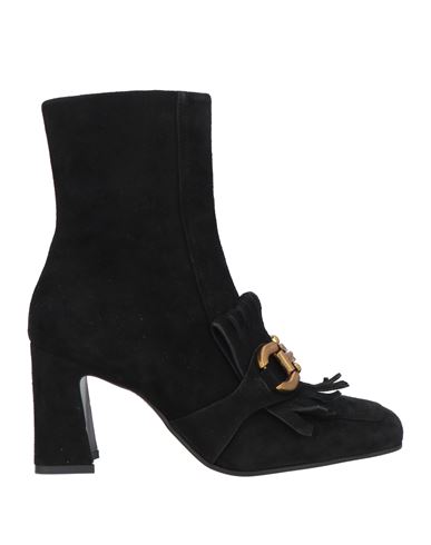 Bruno Premi Woman Ankle Boots Black Size 8 Leather In Black