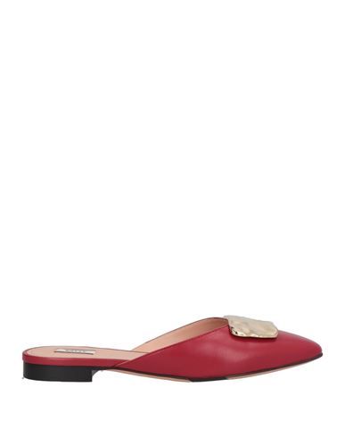 Bally Woman Mules & Clogs Brick Size 6.5 Lambskin In Red