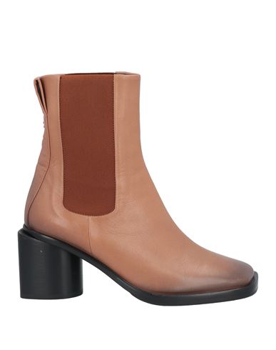 Halmanera Woman Ankle Boots Tan Size 6 Leather In Brown