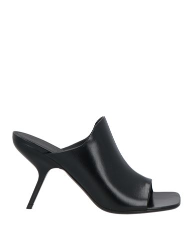 Ferragamo Era Peep Toe Slide Sandal In Black