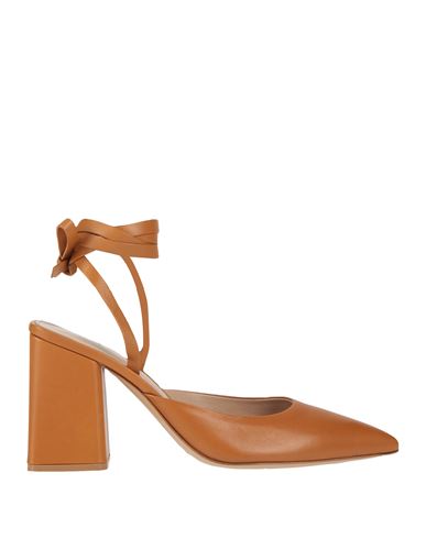 Gianvito Rossi 85 Leather Pump In Brown
