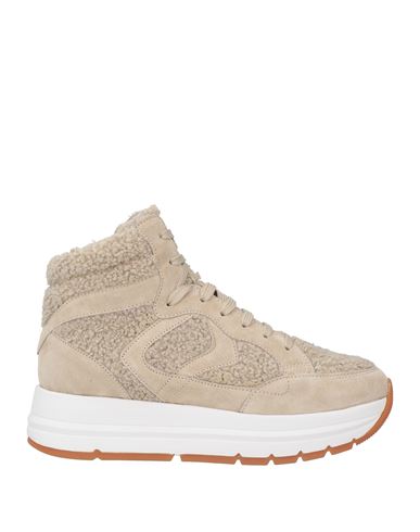 VOILE BLANCHE VOILE BLANCHE WOMAN SNEAKERS BEIGE SIZE 8 LEATHER 