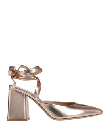 Gianvito Rossi Woman Pumps Rose Gold Size 8 Leather In Rose Gold