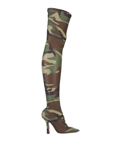 Shop Vetements Woman Boot Military Green Size 6 Textile Fibers