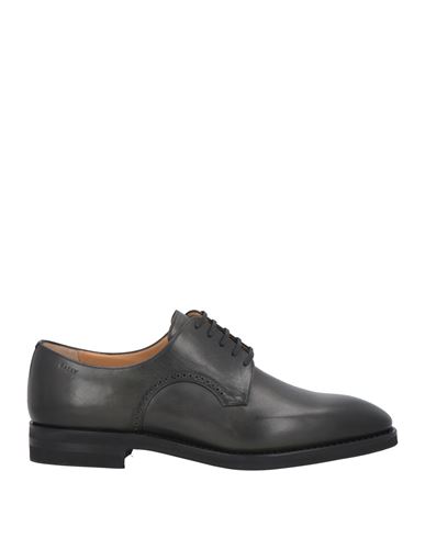 Bally Man Lace-up Shoes Lead Size 6.5 Calfskin In Grey