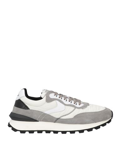 Voile Blanche Man Sneakers Grey Size 11 Leather, Textile Fibers In Grey