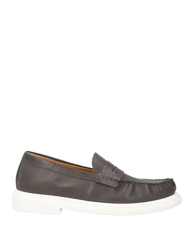 Dunhill Man Loafers Grey Size 9 Leather In Grey