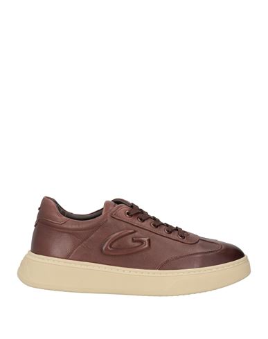 Alberto Guardiani Man Sneakers Brown Size 9 Leather In Brown