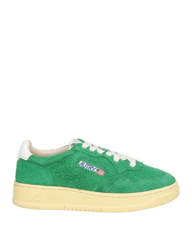 Autry Woman Sneakers Green Size 6 Leather In Green