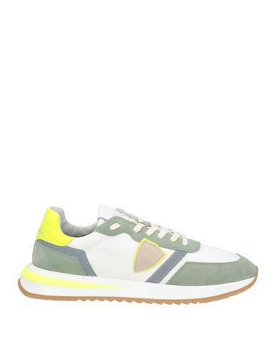 Philippe Model Man Sneakers Sage Green Size 7 Leather, Textile Fibers In Sage Green