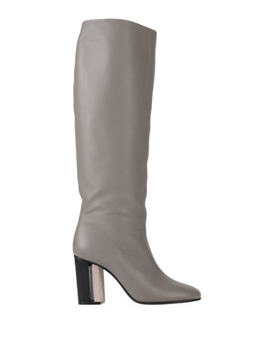Stephen Venezia Woman Boot Grey Size 7.5 Leather In Grey