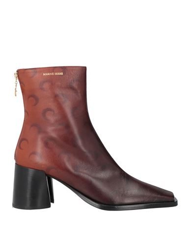 Marine Serre Airbrushed Crescent Moon-print Boots In Brown