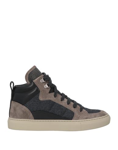 Brunello Cucinelli Panelled High-top Sneakers In Blue