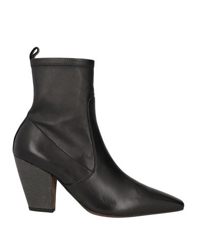 Brunello Cucinelli Woman Ankle Boots Black Size 7 Leather In Black