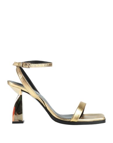 Nodaleto Woman Sandals Platinum Size 8 Leather In Grey