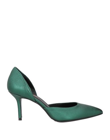 Ninni Woman Pumps Green Size 7 Leather In Green