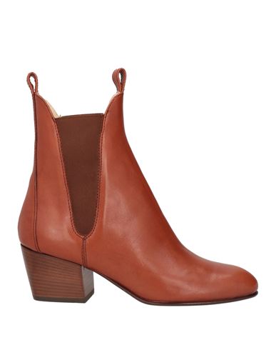 Agl Attilio Giusti Leombruni Agl Woman Ankle Boots Brick Red Size 8 Leather In Red