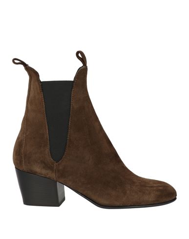 Agl Attilio Giusti Leombruni Agl Woman Ankle Boots Khaki Size 8 Leather In Beige