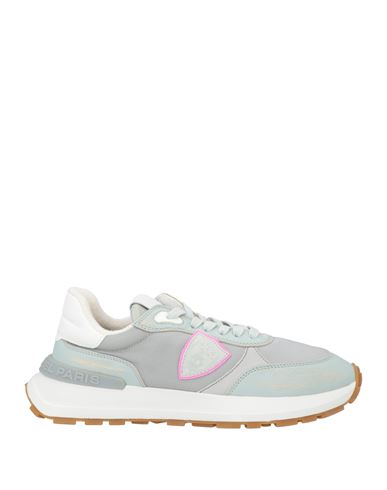 Philippe Model Woman Sneakers Sky Blue Size 7 Leather, Textile Fibers In Blue