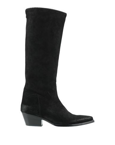 Sartore Woman Boot Black Size 6 Leather In Black