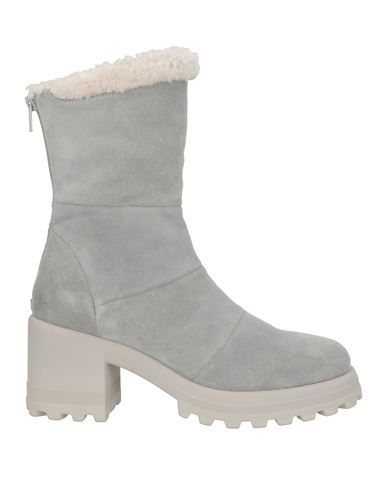 Voile Blanche Woman Ankle Boots Light Grey Size 7 Leather In Grey