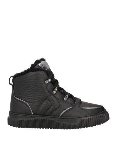 VOILE BLANCHE VOILE BLANCHE WOMAN SNEAKERS BLACK SIZE 6 LEATHER 