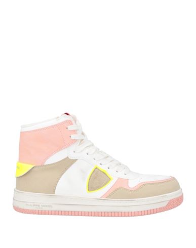 Philippe Model Woman Sneakers Pink Size 7 Leather, Textile Fibers In Pink