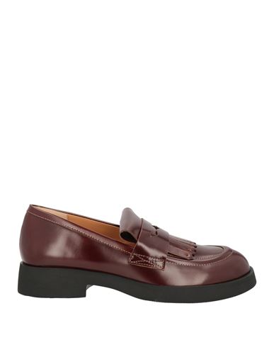 Loriblu Woman Loafers Burgundy Size 8 Leather In Red
