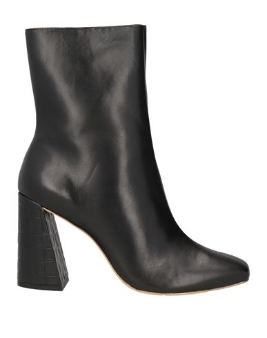 Gold & Rouge Woman Ankle Boots Black Size 6 Leather In Black