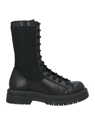 J.j.delacroix J. J.delacroix Woman Ankle Boots Black Size 7 Leather, Textile Fibers In Black