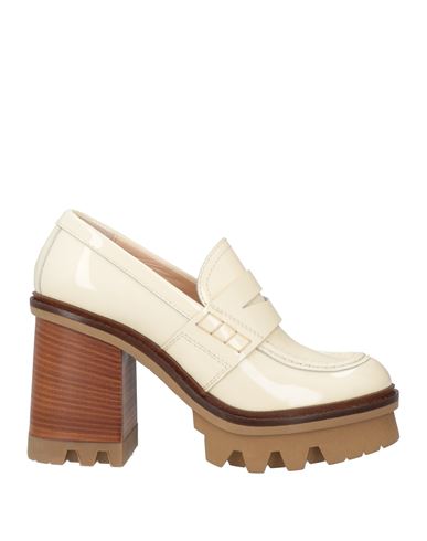 Agl Attilio Giusti Leombruni Agl Woman Loafers Cream Size 10 Leather In White