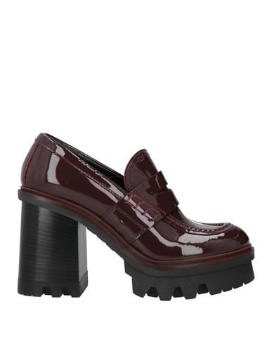 Agl Attilio Giusti Leombruni Agl Woman Loafers Deep Purple Size 7.5 Leather In Purple