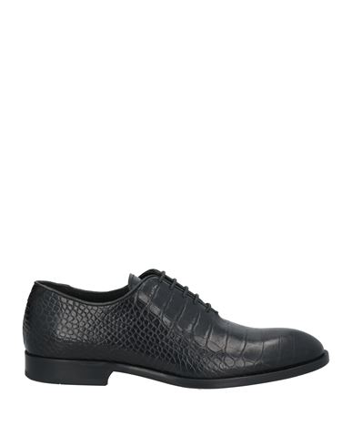 Giovanni Conti Man Lace-up Shoes Black Size 9 Leather In Black