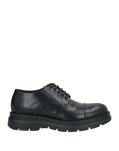 Giovanni Conti Man Lace-up Shoes Black Size 12 Calfskin In Black