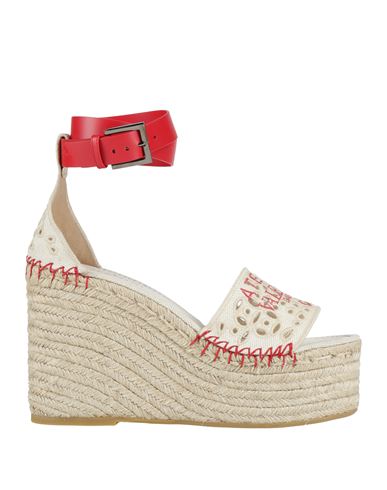 Valentino Garavani Woman Espadrilles Beige Size 7 Textile Fibers, Leather In Beige