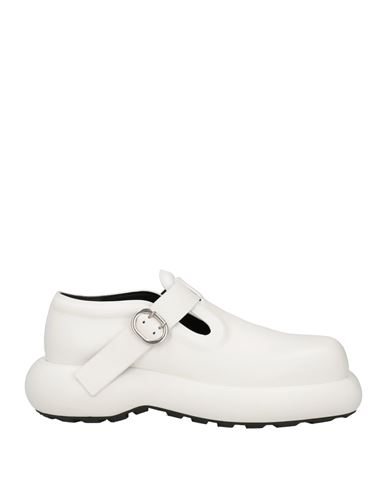Shop Jil Sander Woman Loafers White Size 10 Calfskin