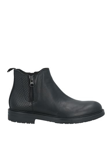 Giovanni Conti Man Ankle Boots Black Size 9 Leather In Black