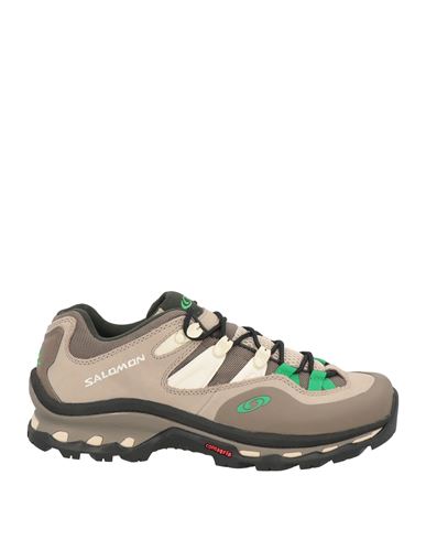 Salomon Man Sneakers Khaki Size 6 Leather In Sand