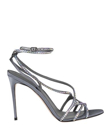 Le Silla Woman Sandals Grey Size 6.5 Textile Fibers In Grey