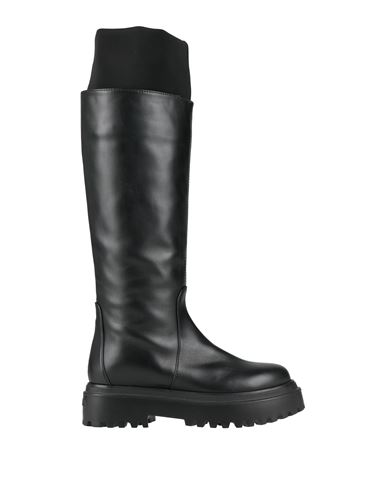 Le Silla Woman Boot Black Size 5 Calfskin, Textile Fibers In Black