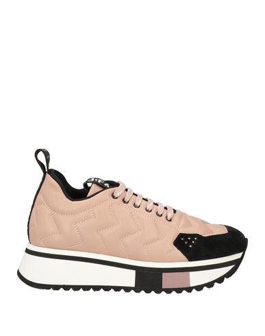 Fabi Woman Sneakers Camel Size 6 Leather, Textile Fibers In Beige