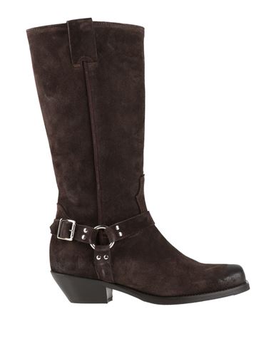 J-save Woman Boot Dark Brown Size 8 Leather In Brown