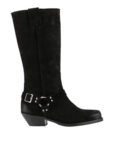 J-save Woman Boot Black Size 7 Leather In Black